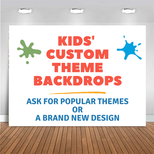 Customized Birthday Backdrop - Kids' Custom Theme Backdrop, Add Photos and Characters!