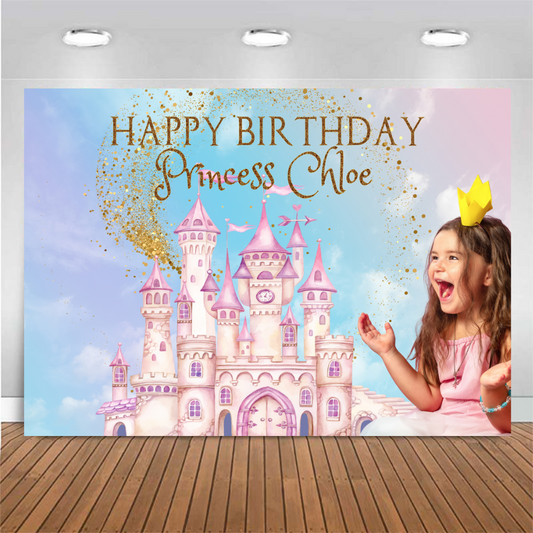 Customized Birthday Backdrop - Princess, Fairytale, Enchanted
