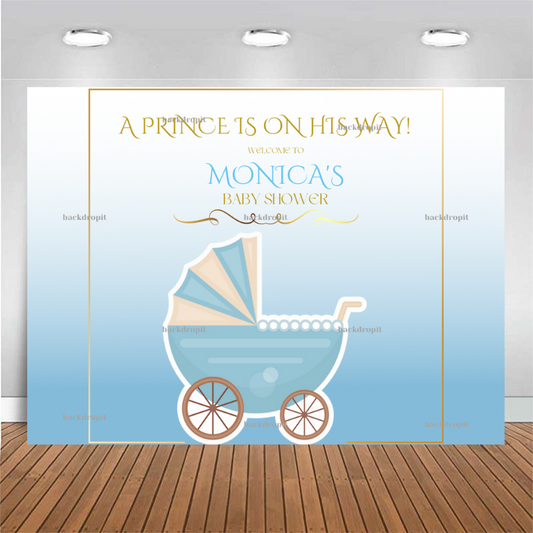 Customized Baby Shower Backdrop - Prince