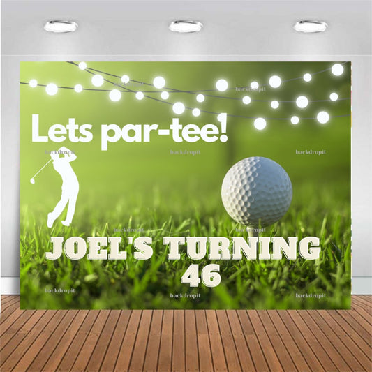 Customized Birthday Backdrop - Golf Par-tee