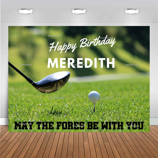 Customized Birthday Backdrop - Golf