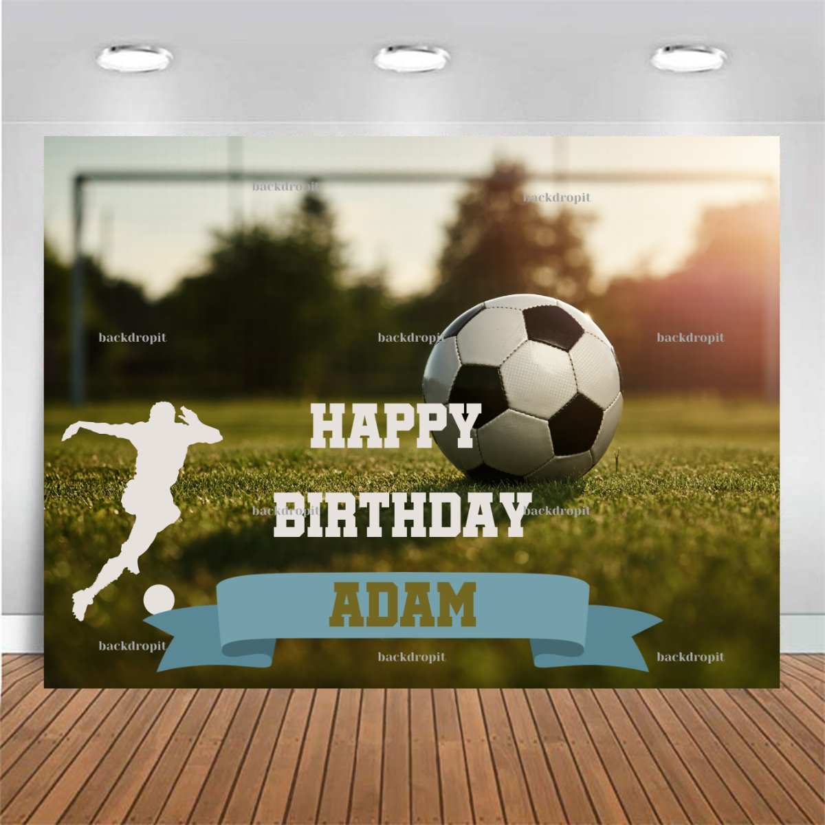 Customized Birthday Backdrop - Soccer For Boys/Men